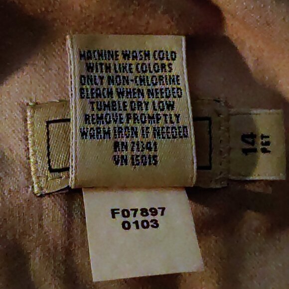 L.L. Bean Vintage 1980s/1990s Twill Navy Midi Skirt - Picture 7 of 7